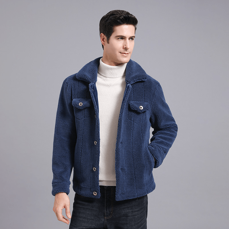 Grain Fleece Men Jacket Autumn and Winter New Style - MRSLM