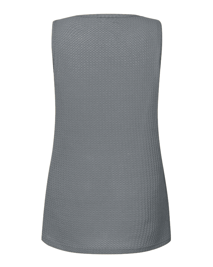 Sleeveless V-Neck Cami Solid Color Knit Daily Casual Tank Tops - MRSLM