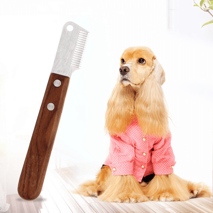 Pet Combing Terrier Dog Knife Dog Special Beauty Tools Pet Supplies Shaving Knife Comb for Pet Grooming - MRSLM