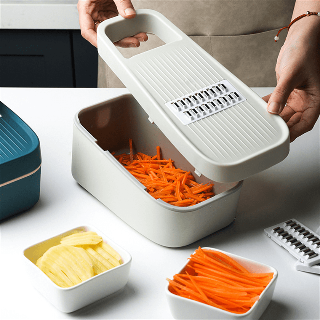Multi-Function Vegetable Slicer Cutter Potato Wavy Grater with Strainer for Home Kitchen Food Cutting Tool - MRSLM