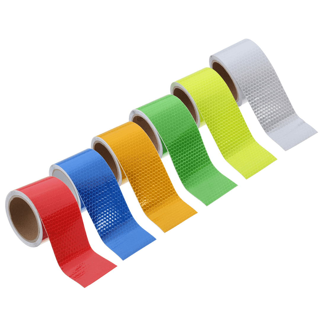 3M Long Safety Caution Reflective Tape Warning Tape Sticker Self Adhesive Tape 6 Colors - MRSLM