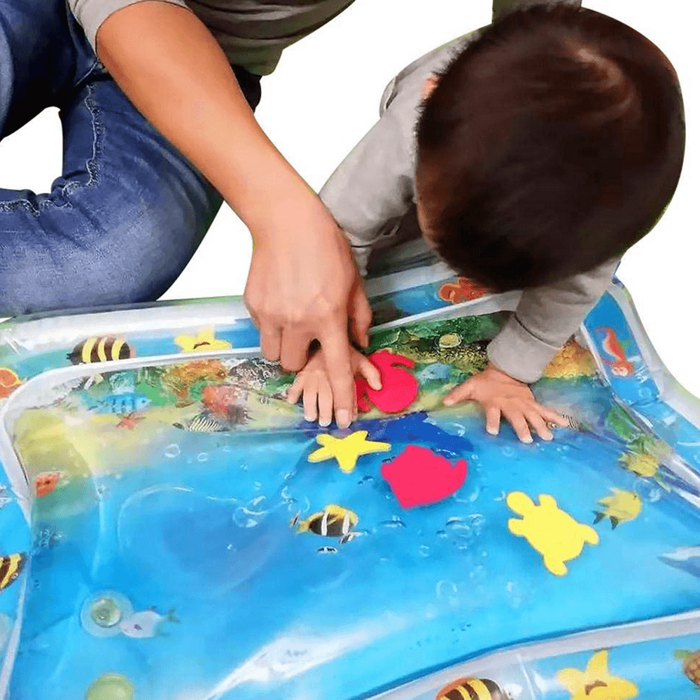 Inflatable Water Baby Play Mat Infants Toddlers Fun Tummy Time Play Activity Center - MRSLM