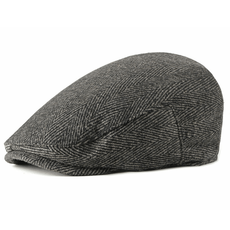 New Style Hat Male British Retro Woolen Beret Casual - MRSLM