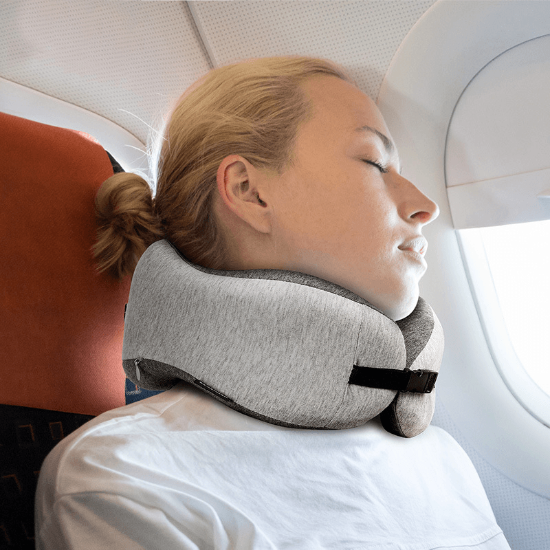 Naturehike U-Shaped Pillow Travel Office Adjustable Nap Neck Pillow 50D Memory Foam Pillow - MRSLM