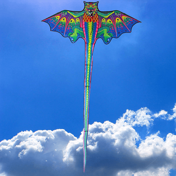160*260Cm 3D Large Dragon Kite Kids Adult Sports Beach Fly Toys Nylon Kite Gift Outdoor Hiking with 100M Kite Line - MRSLM