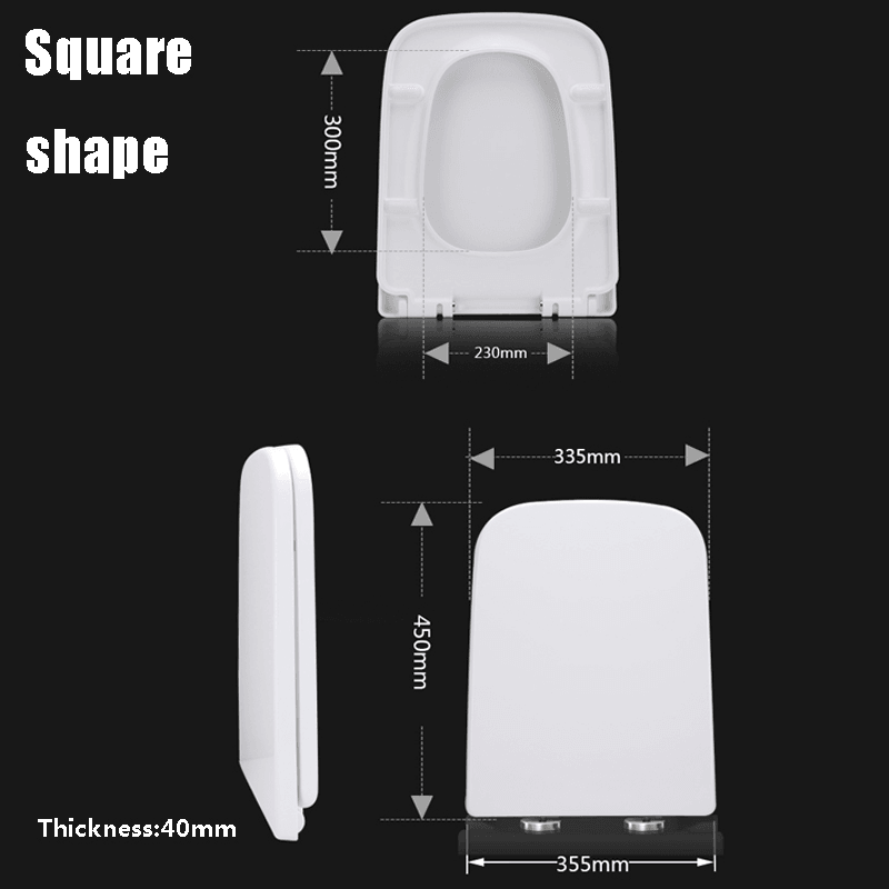 4 Type White Cover Front Toilet Seat Covers Lid Soft Open Close Easy Clean Higer Thickened Universal Descending Toilet Cover - MRSLM