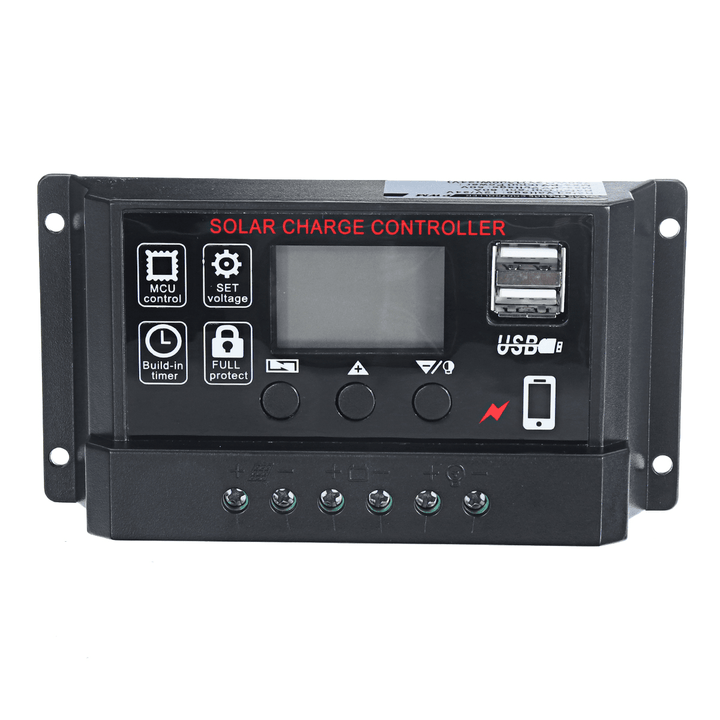 12V/24V Auto Adapt Solar Charge Controller 10A-50A Solar Panel Controller Lithium Lead Acid Universal Controller - MRSLM