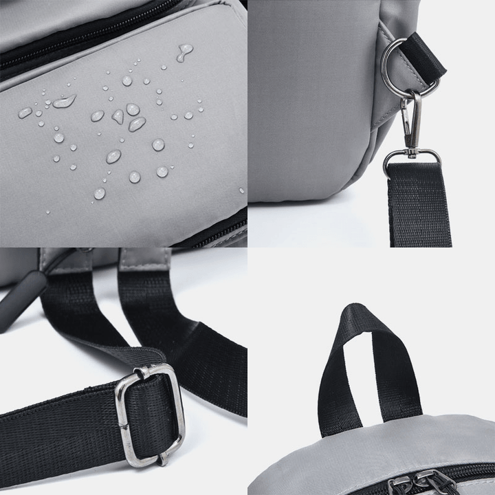 Men USB Charging Multi-Carry Multi-Layers Waterproof Crossbody Bag Chest Bag Sling Bag Backpack - MRSLM