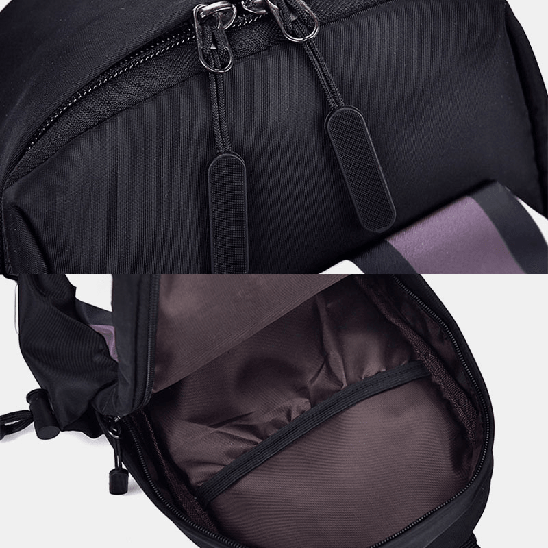 Men Oxford Cloth Casual Fashion Waterproof Outdoor Storage Chest Bag Crossbody Bag - MRSLM