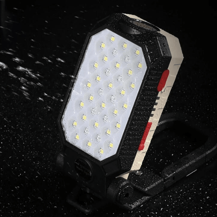 4-Modes COB T6 Leds Ultra Bright Foldable Camping Lamp Super Bright Portable Survival Lanterns with Magnet Bracket Outdoor Waterproof Emergency Work Light - MRSLM
