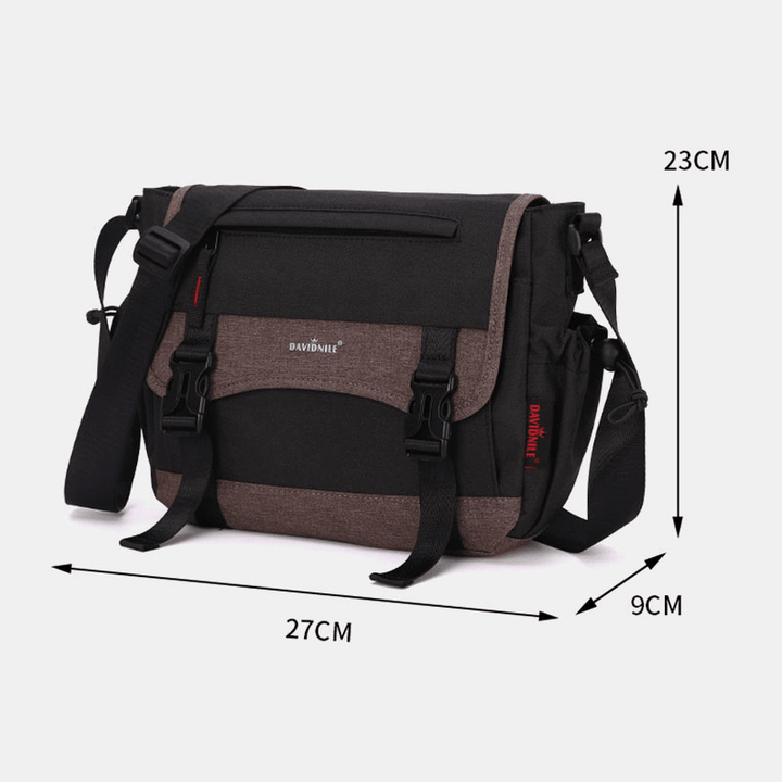 Men Denim Large Capacity Multi-Compartment Crossbody Shoulder Bag Sling Bag Travel Bag - MRSLM