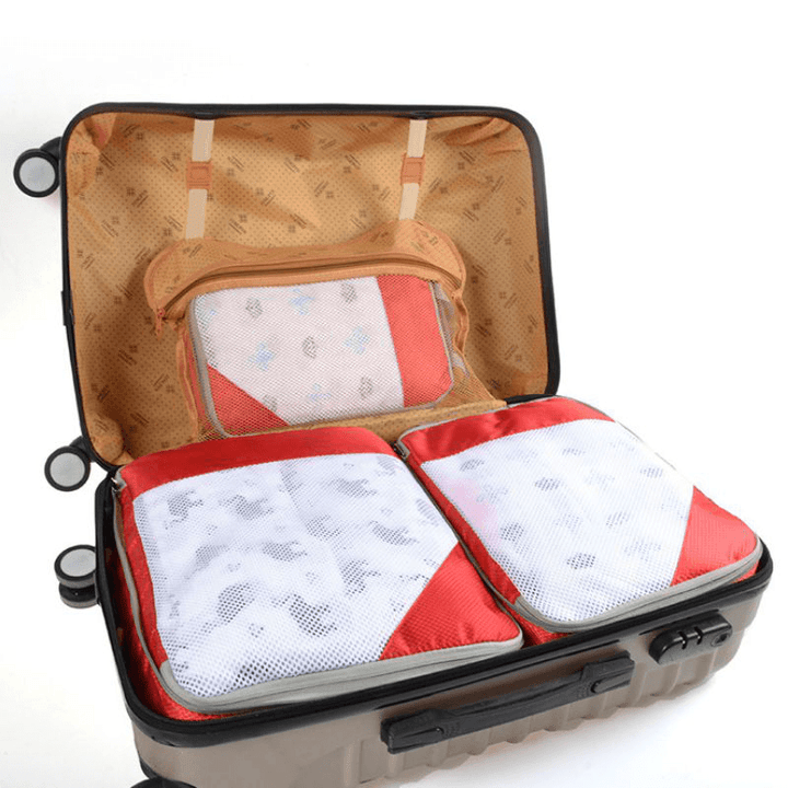 3Pcs/Set IPREE Colourful Waterproof Travel Camping Clothes Storage Bag Wardrobe Luggage Cube Container Organizer - MRSLM