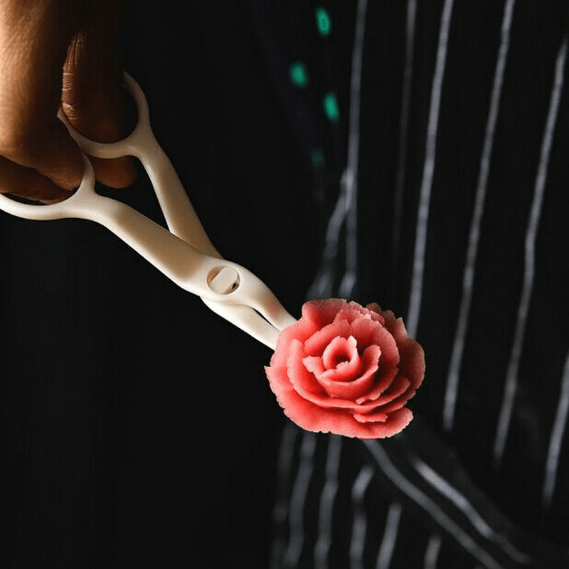 KC-PS02 Plastic Fondant Cake Decor Piping Scissor Shear Flower Detachable Blade Baking Tools - MRSLM