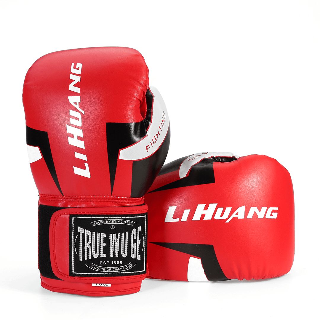 1 Pair Red/Black Adult Boxing Gloves Professional Sandbag Liner Gloves Kickboxing Gloves Men Women Boxing Training Fighting Tool - MRSLM