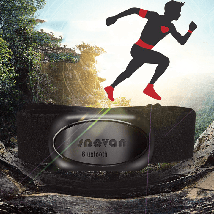 Spovan Sports Heart Rate Monitor Belt ANT Bluetooth 4.0 Smart Chest Band Strap - MRSLM