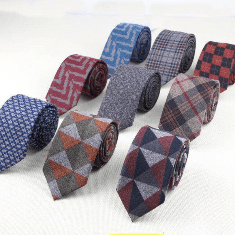 Men'S Tie New Ultra-Narrow Wool Elegant Atmosphere - MRSLM