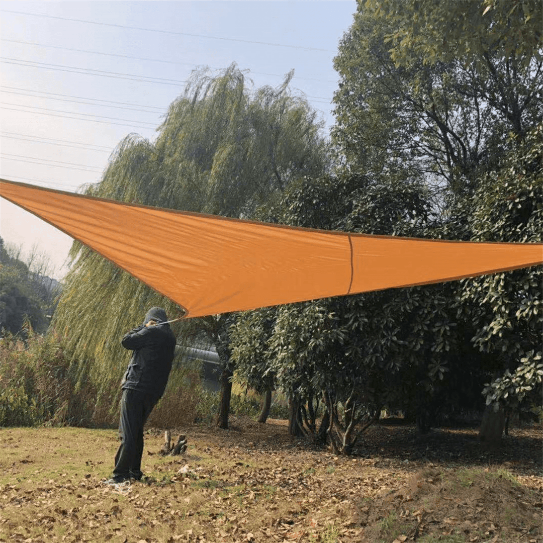 5X5M Outdoor Triangle Sun Sail Shade Garden Patio Tent Sunshade Canopy Awning Waterproof UV Cover - MRSLM