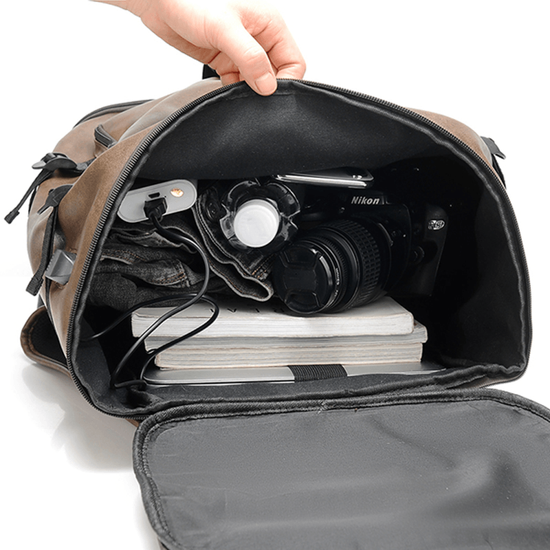 Retro Large Capacity Designer Backpack Laptop Bag - MRSLM
