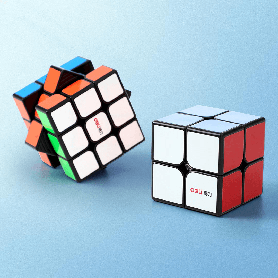 Deli 2X2 3X3 Magic Cube Toy Puzzles Cube Puzzle Science Education Toy Gift from Collection - MRSLM