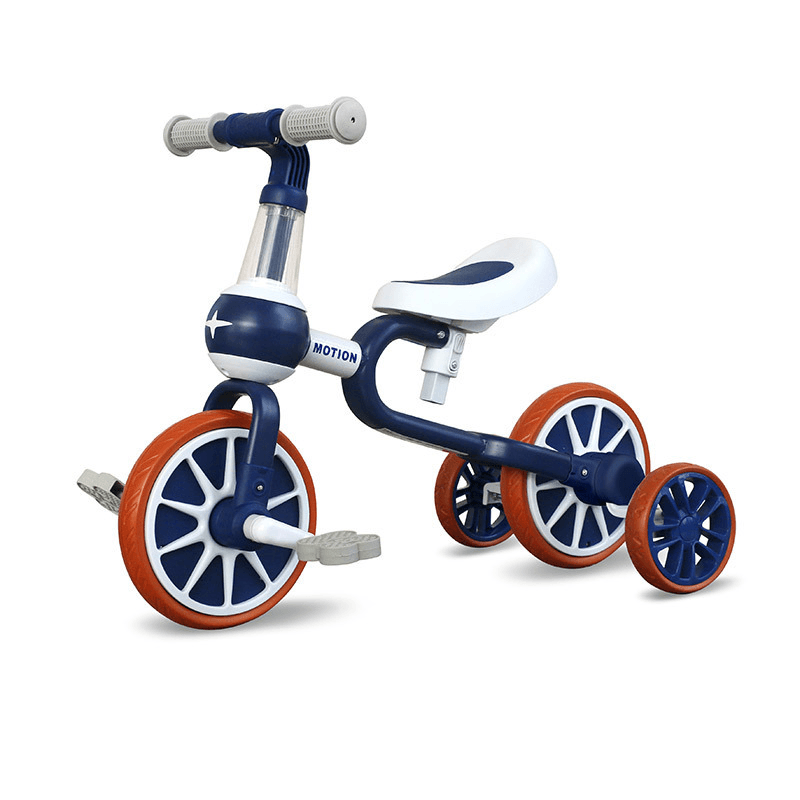 PORSA PIM 3-In-1 Kids Tricycle Baby Balance Bike Ride Slip Dual Mode Children Bike with Detachable Pedal for 1-4 Year Old - MRSLM