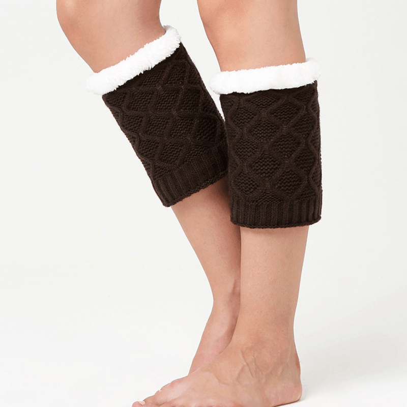 Unisex Winter Leg Warmer Thicken Fleece Liner Pads Socks - MRSLM