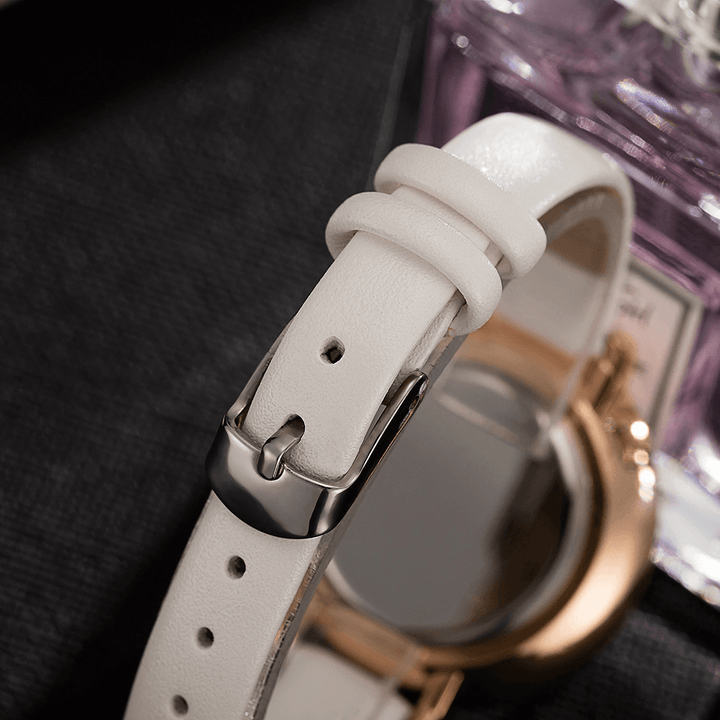 JY065 Fashion Elegant Design Roman Number PU Leather Strap Ladies Wristwatches Quartz Watch - MRSLM