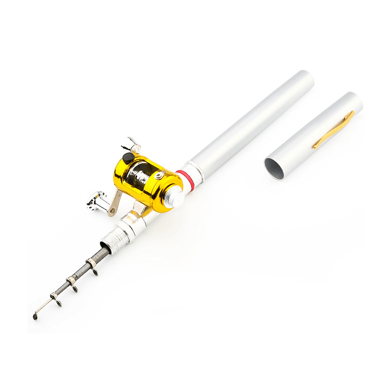ZANLURE AG 20.5CM 52G Aluminum Pen Fishing Rods Lightweight Portable Wear-Resistant Pocket Rods Sea Rods - MRSLM