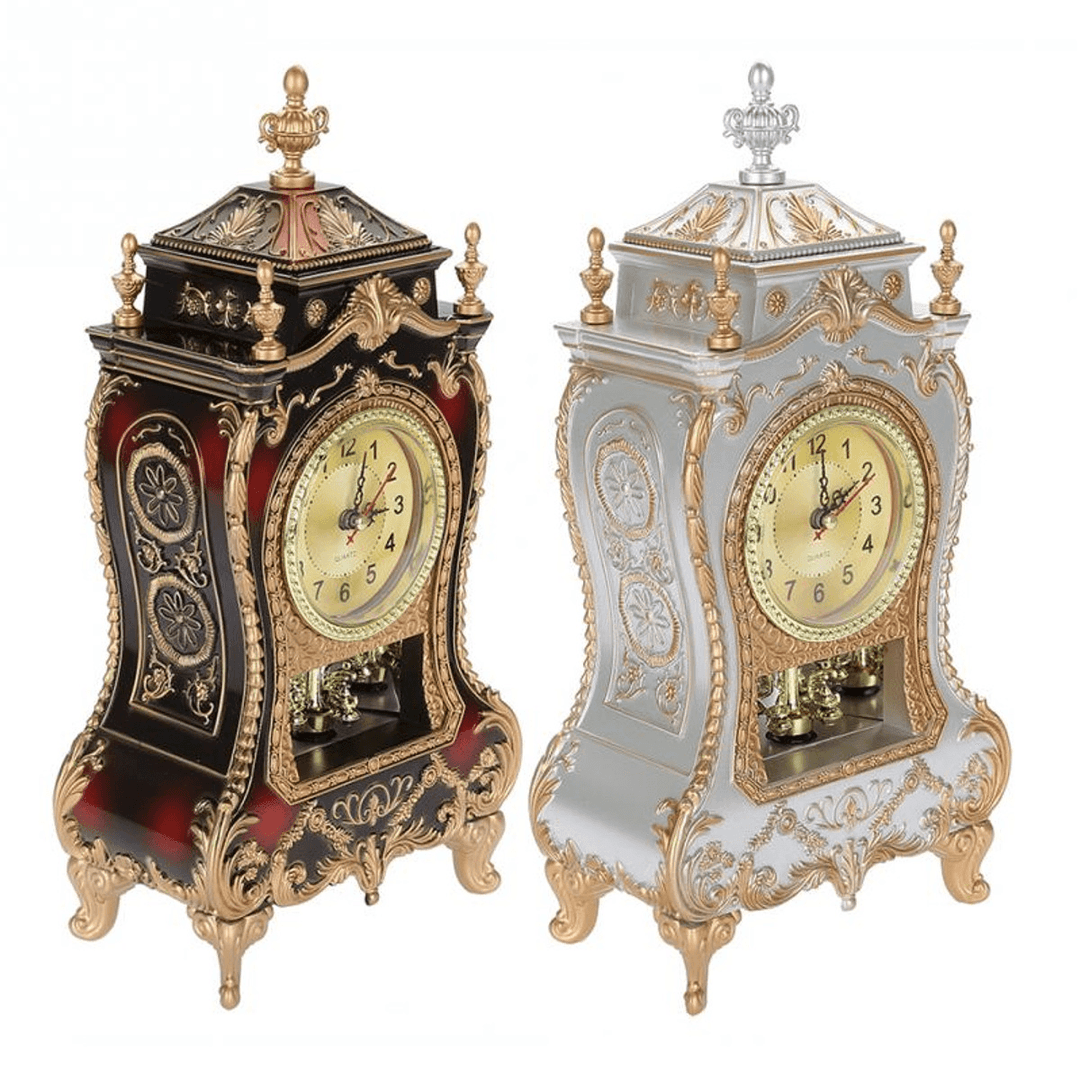 Desk Pendulum Alarm Clock Vintage Clock Classical Cabinet Creative Imperial Furnishing Sit Pendulum Clock - MRSLM