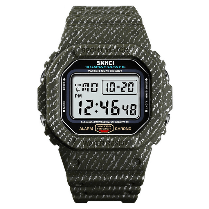 SKMEI 1471 Military Stopwatch Alarm Waterproof Sports Shockproof Digital Men Watch - MRSLM