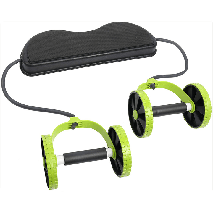 Abs Exercise Wheels Roller Stretch Elastic Abdominal Pull Rope Abdominal Muscle Trainer Home Fitness Equipment - MRSLM