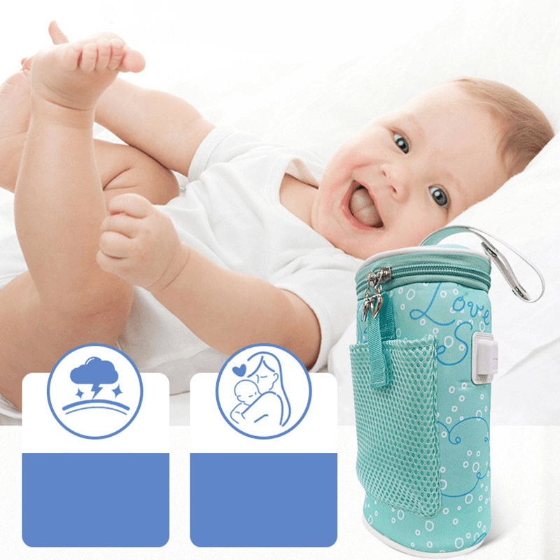 Baby Bottle Thermostat Bag Car Portable USB Heating Intelligent Warm Milk Tool Insulation Cover - MRSLM
