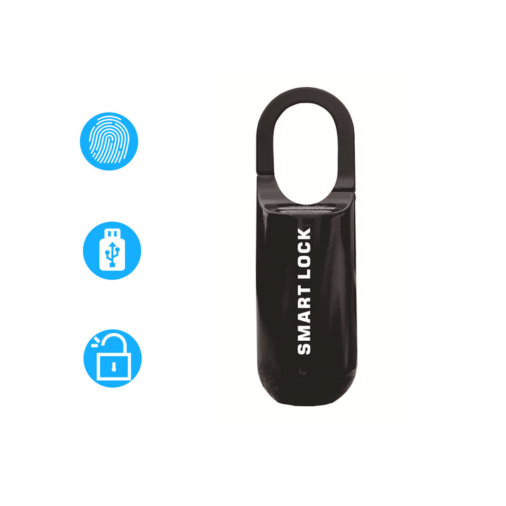 M01 Fingerprint Lock Waterproof Mini USB Rechargeable Door Lock Quick Unlock Zinc Alloy Anti-Theft Lock - MRSLM