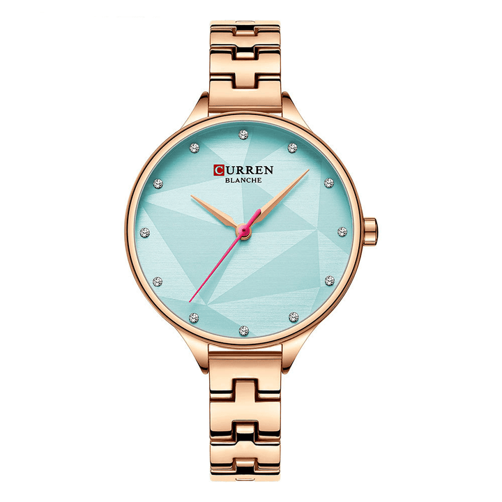 CURREN 9047 Elegant Design Ladies Wrist Watch Crystal Full Steel Quartz Watch - MRSLM