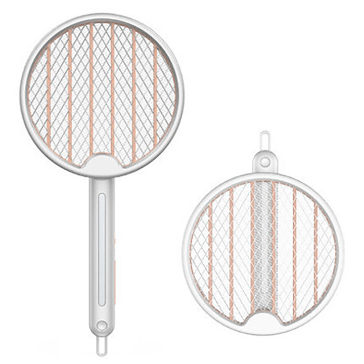 2-In-1 Foldable Fly Swatter Multi-Function LED Lighting USB Chargeable Multiple Protection Mosquito Killer Lamp - MRSLM