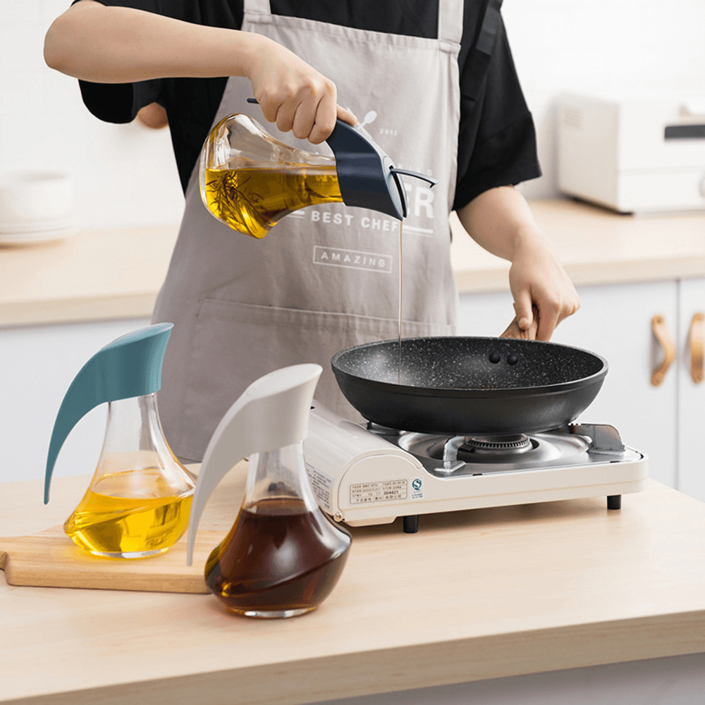 Glass Leakproof Oil Bottle Soy Sauce Vinegar Cans Oiler Condiment Container for Kitchen Tool - MRSLM