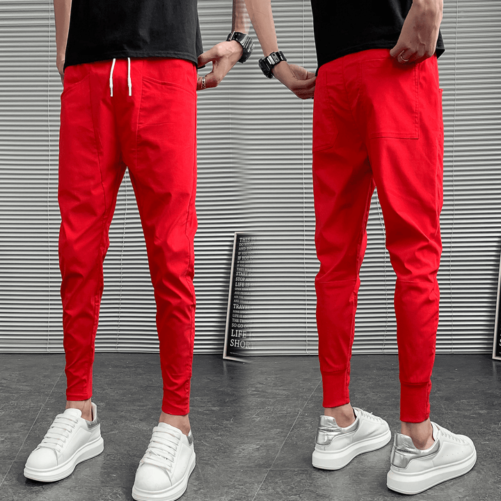Slim Trousers Solid Color Harlan Trousers - MRSLM