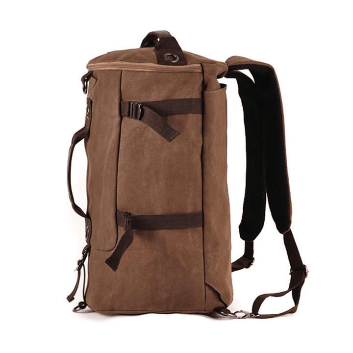 Men Large Capacity Canvas Travel Sports Backpack Handbag - MRSLM