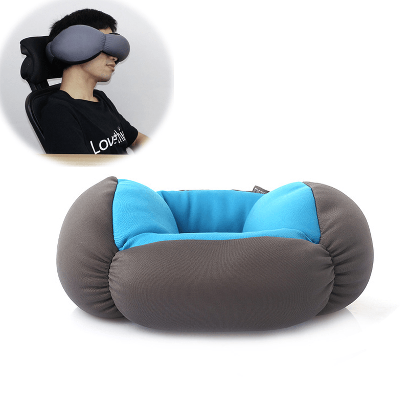 Thinkloop™ Loop Annular Travel Nap Pillow Foam Particle Cotton Neck Protected Pillow Cushion - MRSLM