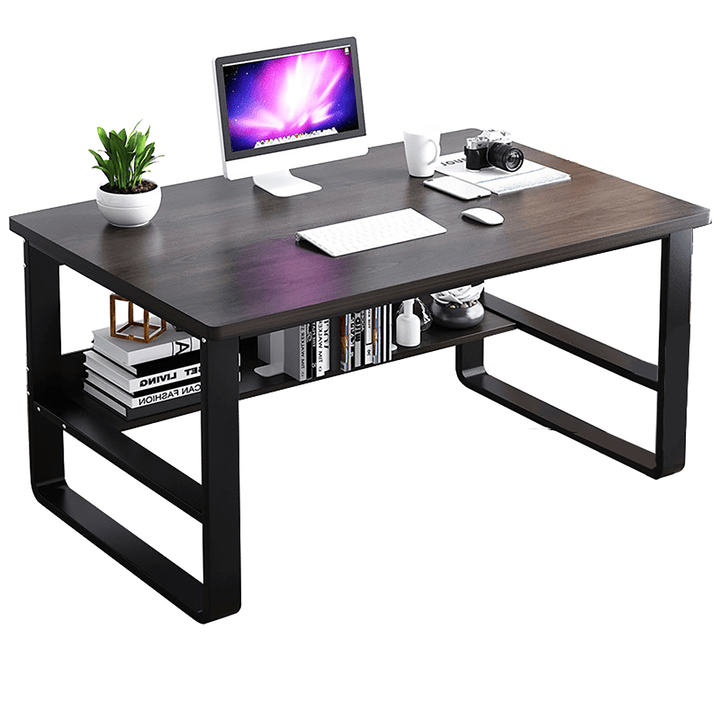 Standing Computer Desk 39 Inch Simple and Modern Writing Desk Dormitory Desk with Storage Board for Student - MRSLM