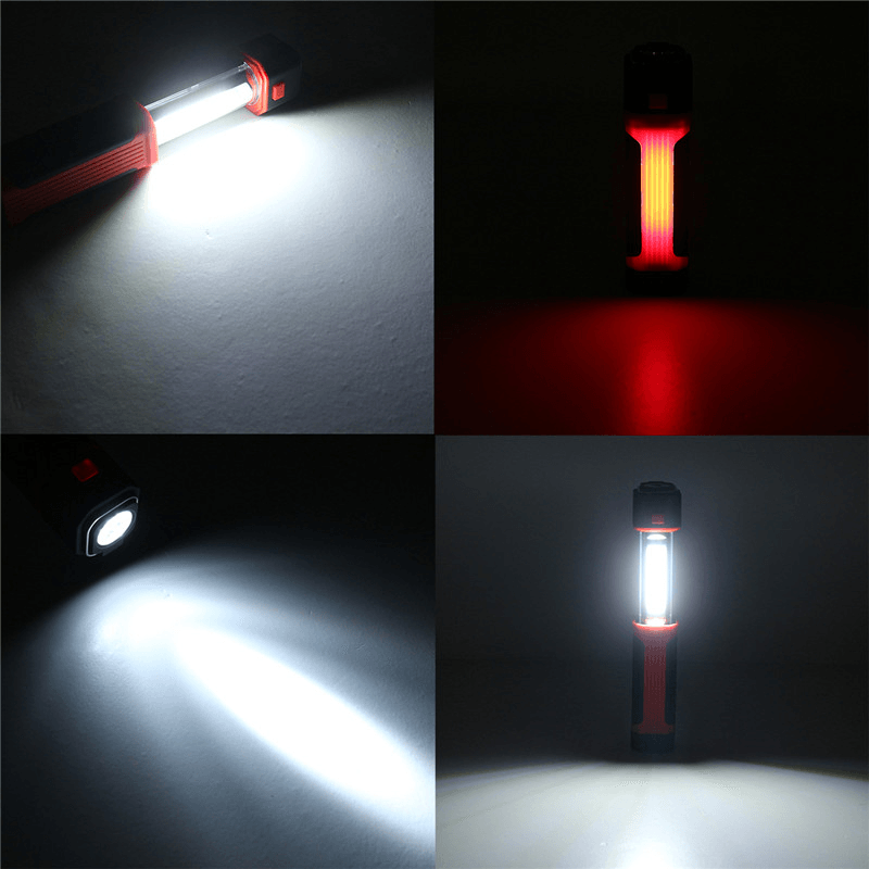 3W DC6V Retractable COB LED Work Light Flashlight Magnetic Emergency Lamp Outdoor Camping Lantern - MRSLM
