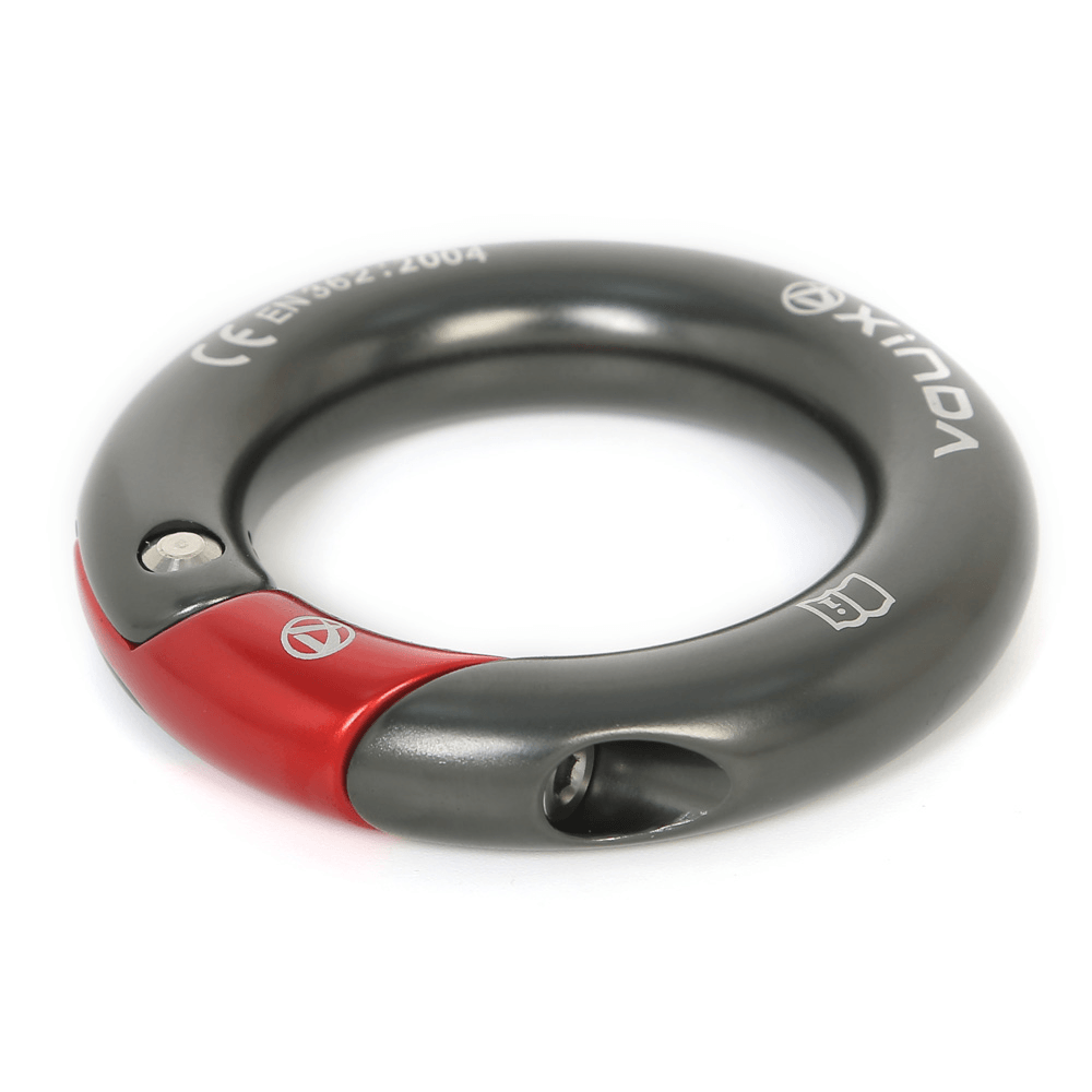 XINDA Outdoor 23KN Openable Connecting Ring 7075 Aluminium Multi Uniform Force Directional Gated Ring for Climbing - MRSLM
