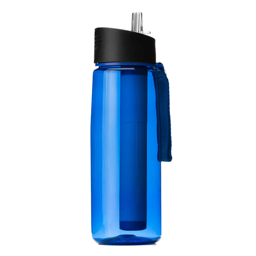 Ipree® Water Purifier Bottle 2-Stage Water Purifier Cup Emergency Filter Straw for Hiking Backpacking Travel Camping Survival Tools - MRSLM