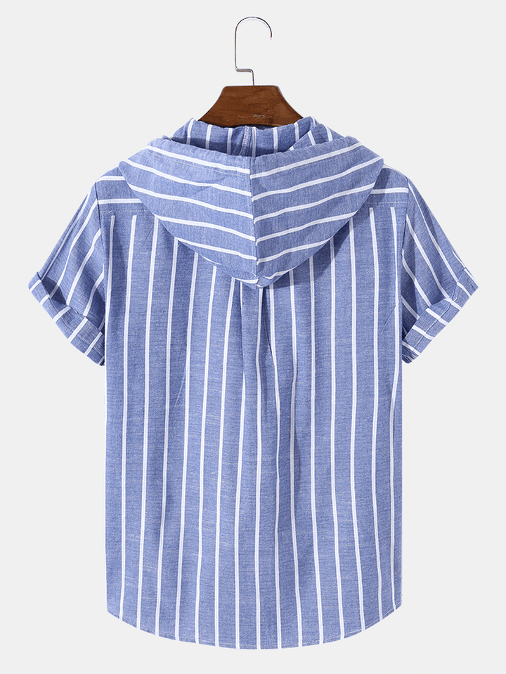 Mens Striped 100% Cotton Casual Shirts - MRSLM