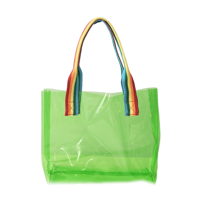 Honana HN-B65 Colorful Waterproof PVC Travel Storage Bag Clear Large Beach Outdoor Tote Bag - MRSLM