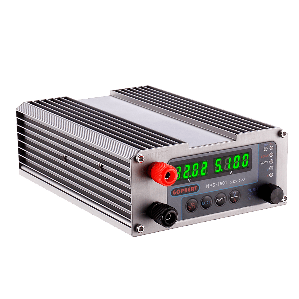 GOPHERT NPS-1601 0-32V 0-5A 110V/220V 160W Switching Digital Adjustable DC Power Supply - MRSLM