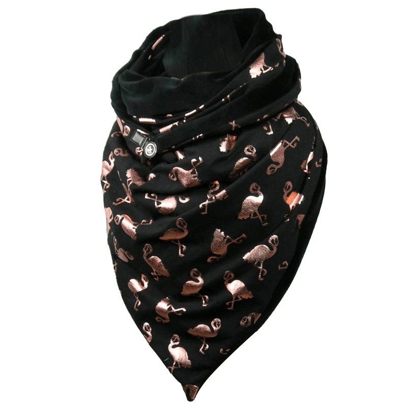 Padded Warm Shawl Printed Bib Scarf - MRSLM