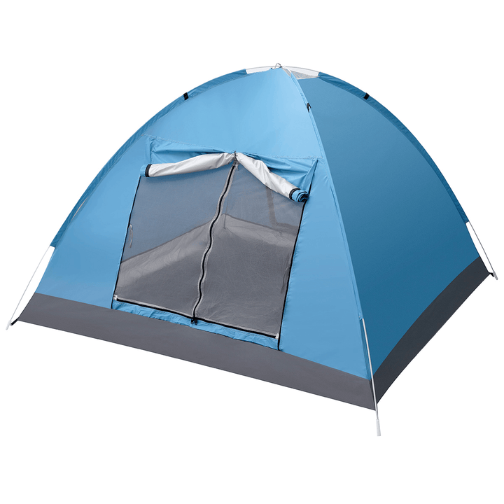 Ipree® 3-4 Person Double Layer Camping Tent with Double Door Outdoor Waterproof Awning Tent 125X200X200Cm for Fishing Camping Party - MRSLM