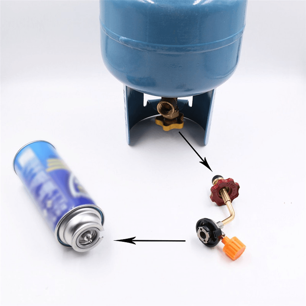 Refillable Adapter Connector Valve for Gas Butane Cylinder Tank Refill Camping - MRSLM