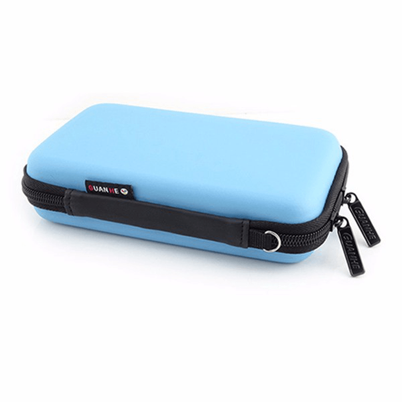 External Battery USB Flash Drive Earphone Digital Gadget Pouch Travel Silver Storage Bag - MRSLM