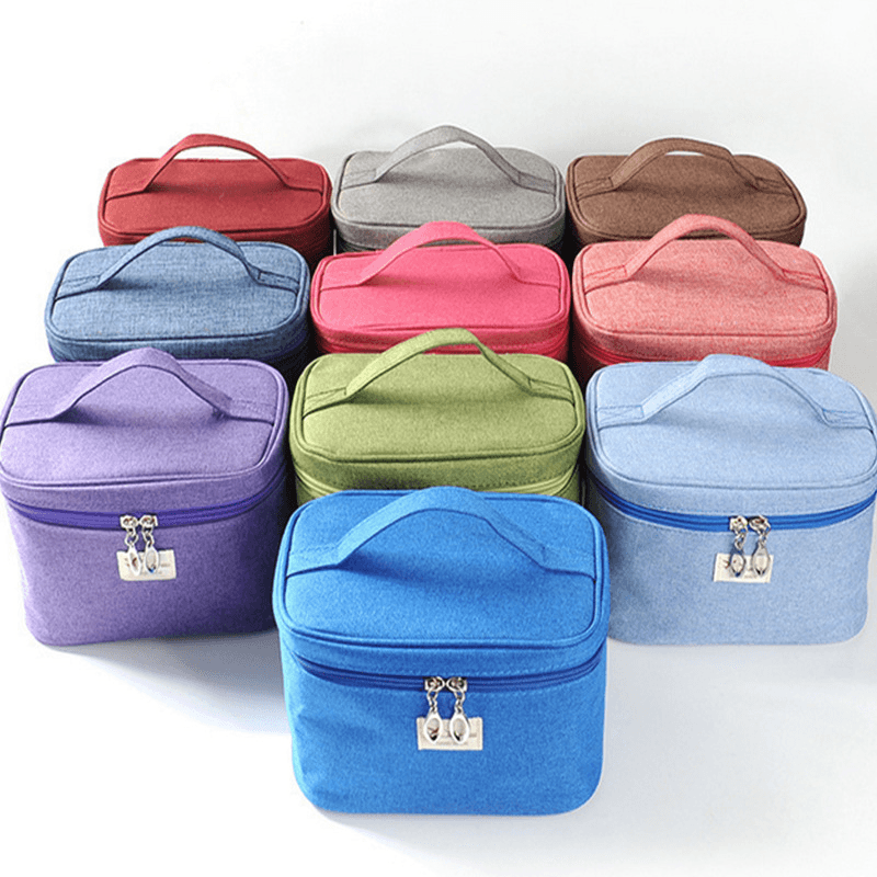 KC-MB02 Portable Travel Storage Bag Durable Canvas Cosmetic Makeup Bag Travel Organizer - MRSLM